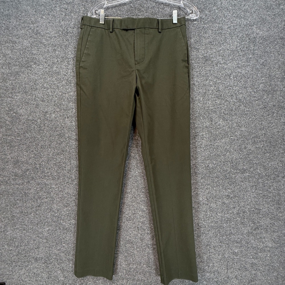 Charles Tyrwhitt Chinos Mens 30x30 Green Extra Slim Fit Non-Iron Stretch